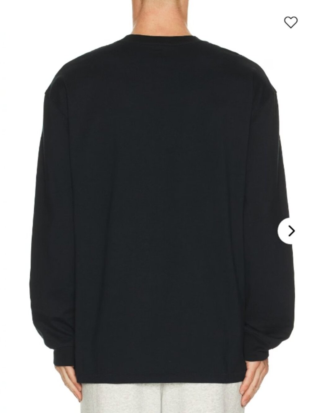 NEW SKIMS Heavy Cotton Jersey Oversized Long Sleeve Shirt Onyx Black Medium NWT - Picture 2 of 5